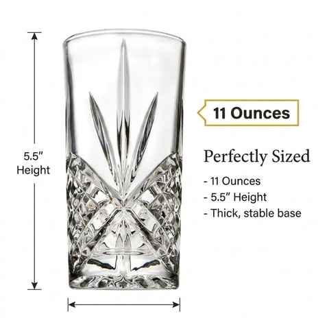 Godinger Dublin glass filled with cocktail showcasing crystal clarity and presentation