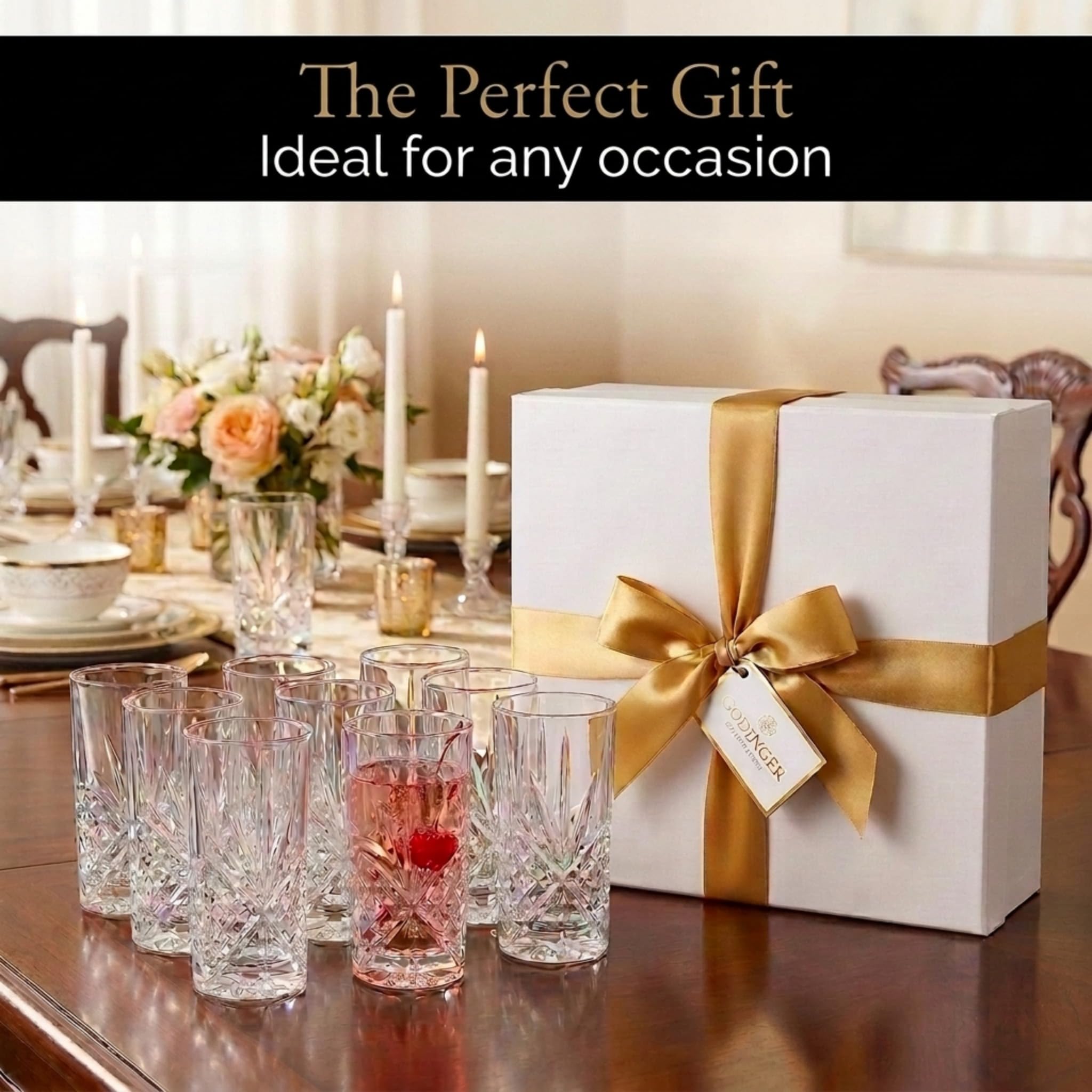 Godinger Dublin boxed presentation showing set as a thoughtful gift option