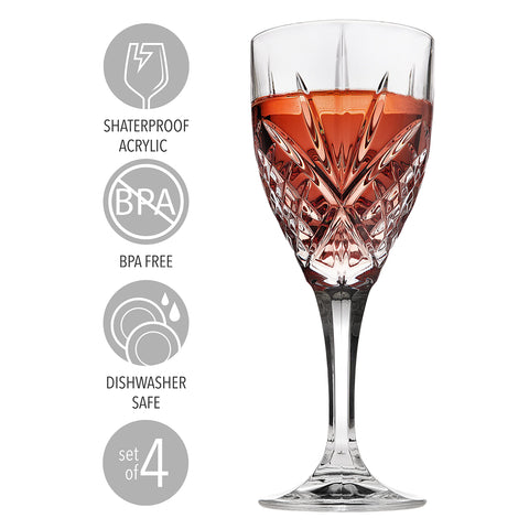 Godinger Dublin filled with red and white wine showing versatile use