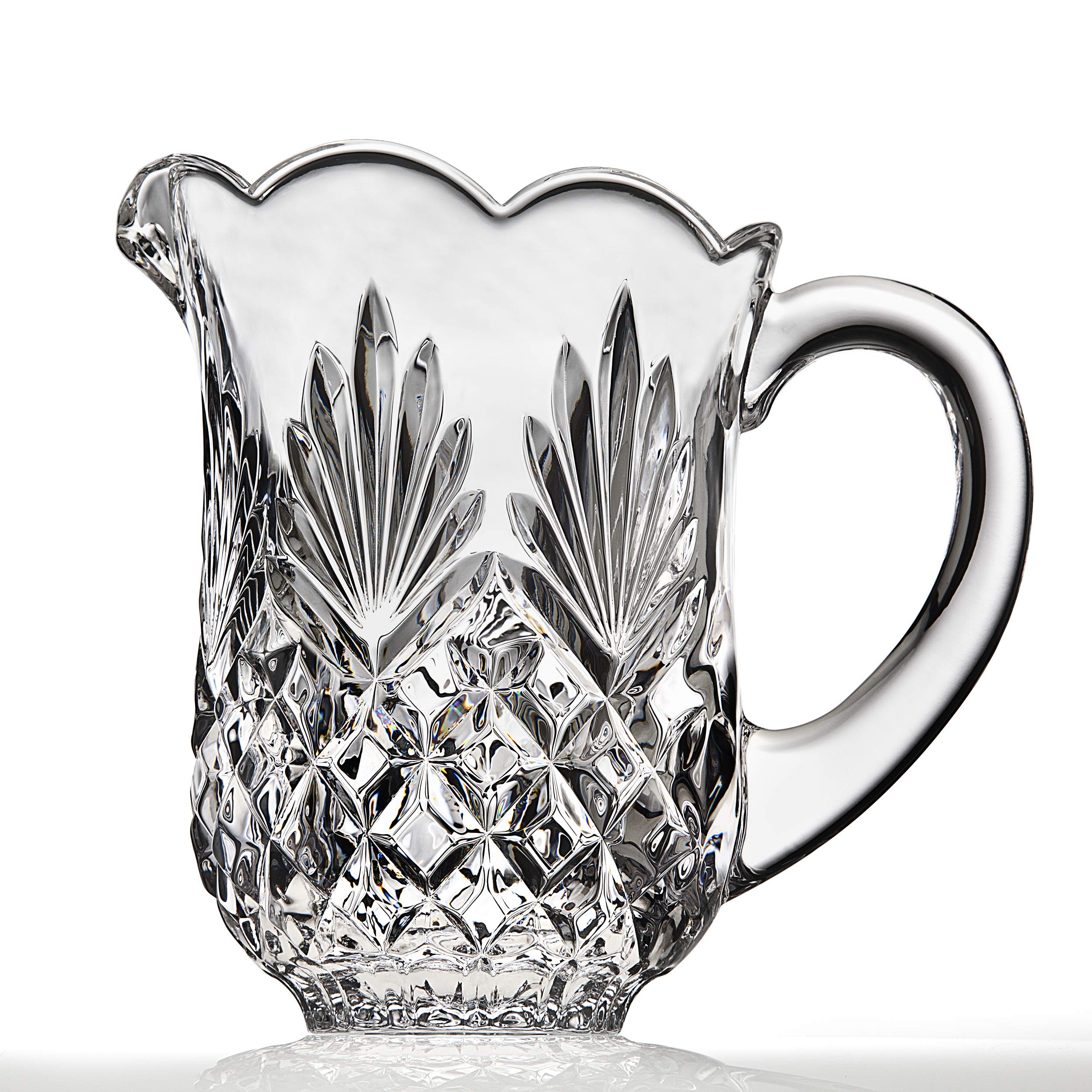 Godinger Shannon pitcher front view showing crystal clarity and elegant presence
