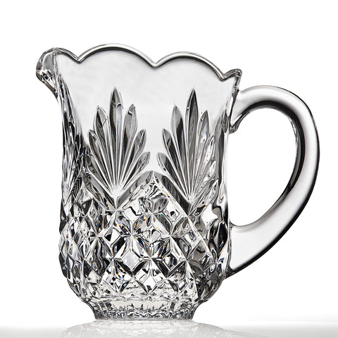 Godinger Shannon pitcher front view showing crystal clarity and elegant presence