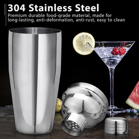 Godmorn close-up of 304 stainless steel shaker highlighting durable rust-resistant finish