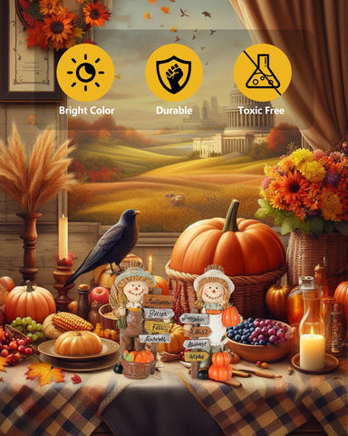 GoGnome pair displayed on a mantel adding harvest charm to living-room seasonal styling