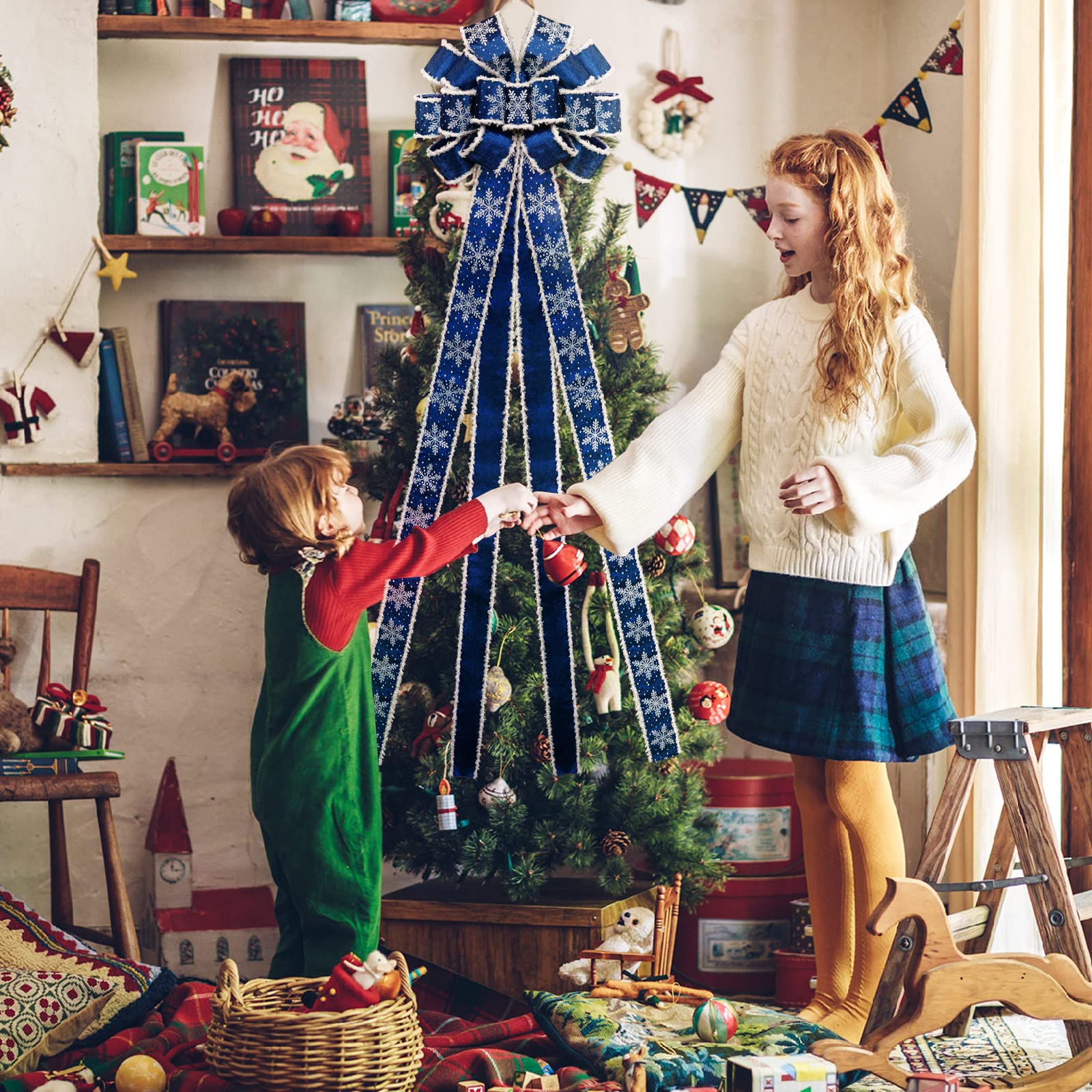 GOGOSY bow in a living room scene enhancing holiday décor and providing a polished seasonal look