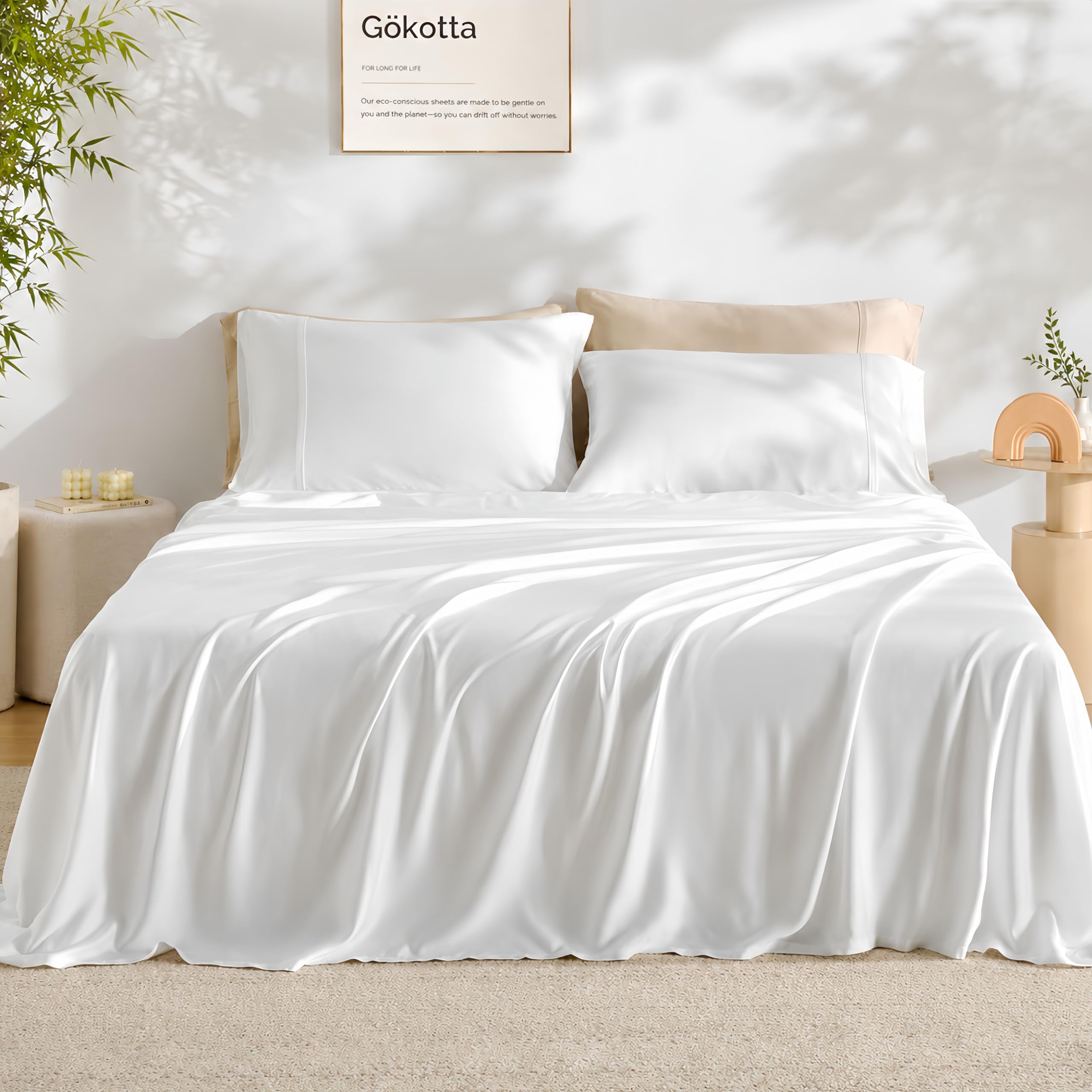 GOKOTTA king sheet set front packaging showing complete four-piece set and benefits