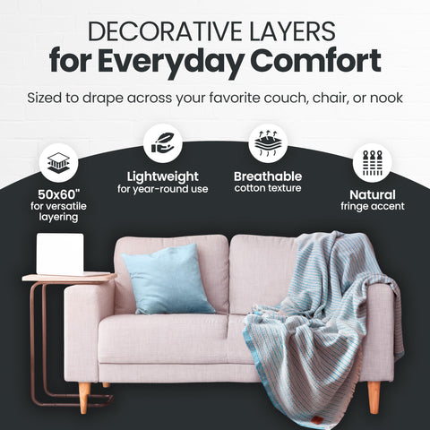 Gold Case throw size comparison with pillow for scale and fit guidance