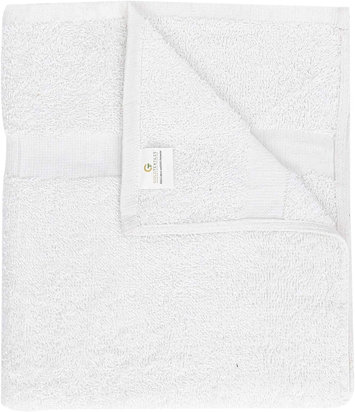GOLD TEXTILES fabric blend label close-up showing low-shrinkage durability