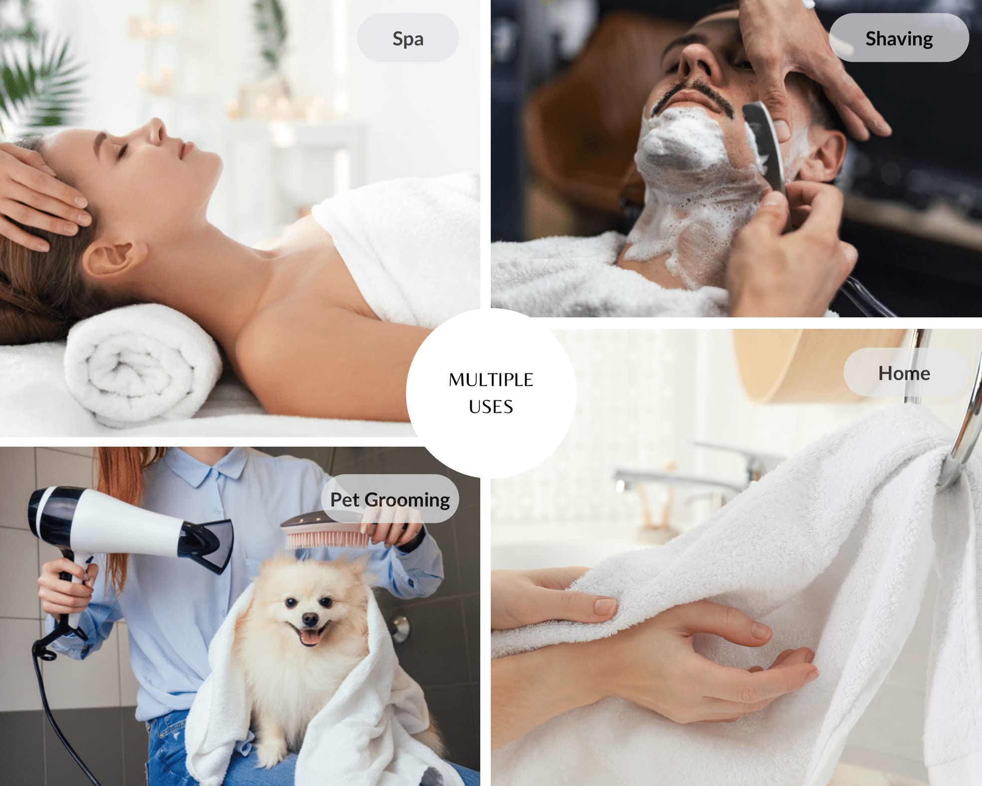 GOLD TEXTILES towel in use after shower, provides quick-dry benefit