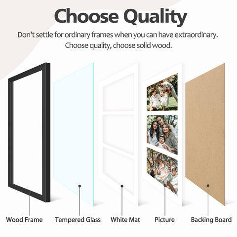 Golden State Art closeup of white beveled mat for neat photo borders