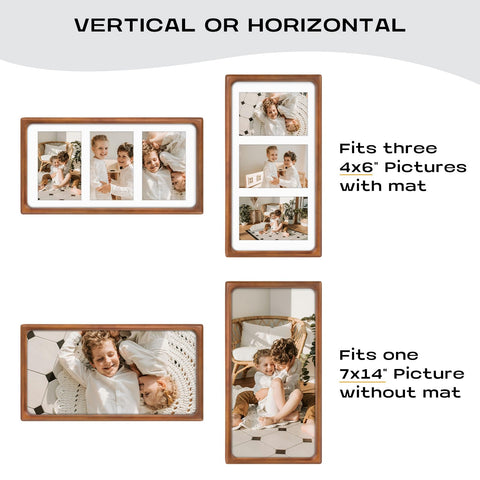 Golden State Art frame with white mat holding three pictures for neatly arranged memories