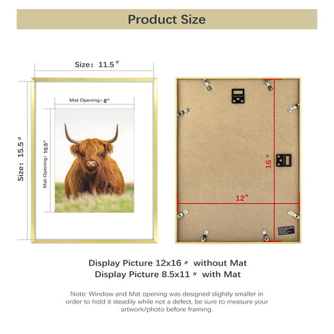 Golden State Art hangers shown for vertical and horizontal mounting for versatile display