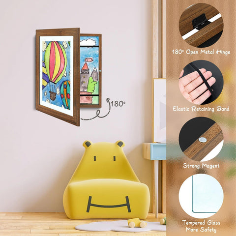 Golden State Art frame mounted vertical and horizontal for flexible display