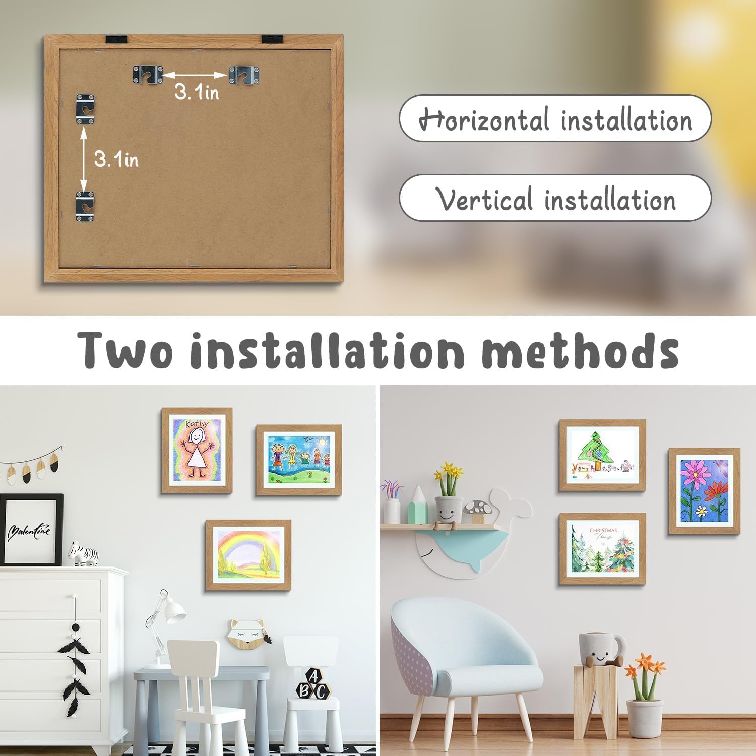 Golden State Art open book-style frame detail for effortless artwork changes benefit