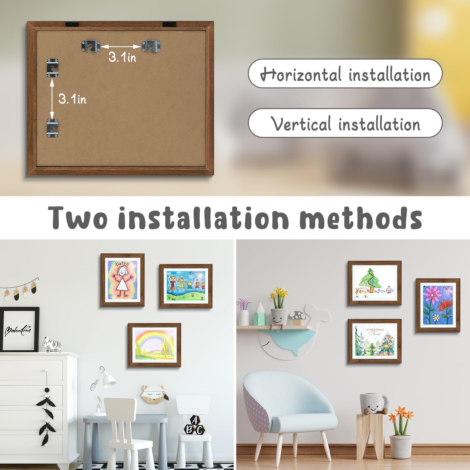Golden State Art open frame with stacked artwork showing storage benefit