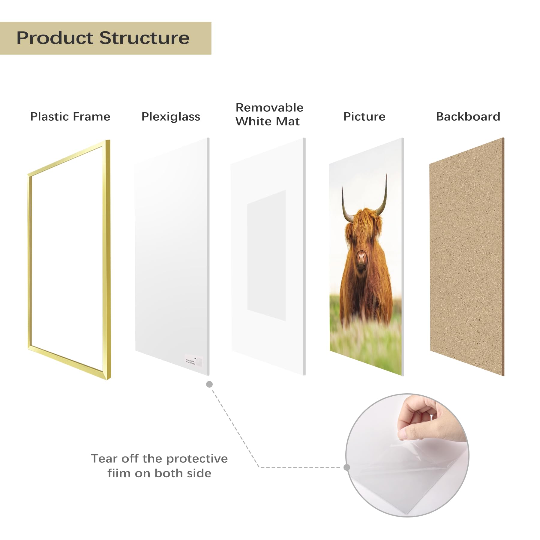 Golden State Art plexiglass clarity close-up demonstrating scratch-resistant clear protection