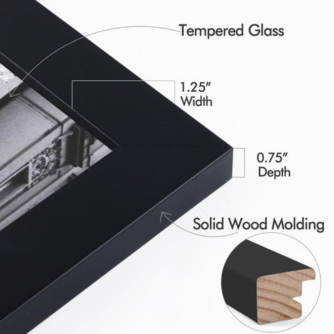 Golden State Art side profile displays 1.25 inch wood molding durability