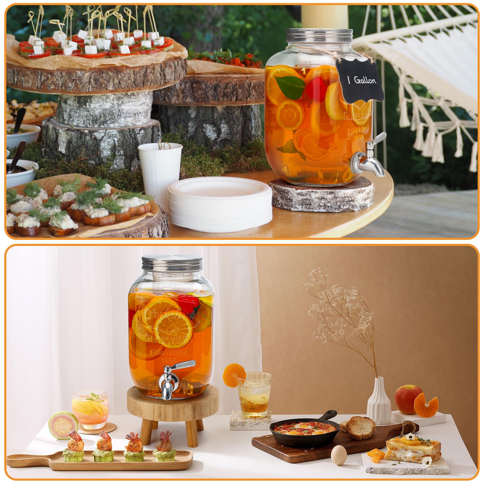 Goldfishwa beverage dispenser in party setup enhancing presentation and service