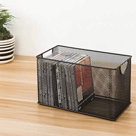 GoldOrcle stacked baskets on a shelf demonstrating space-saving vertical organization
