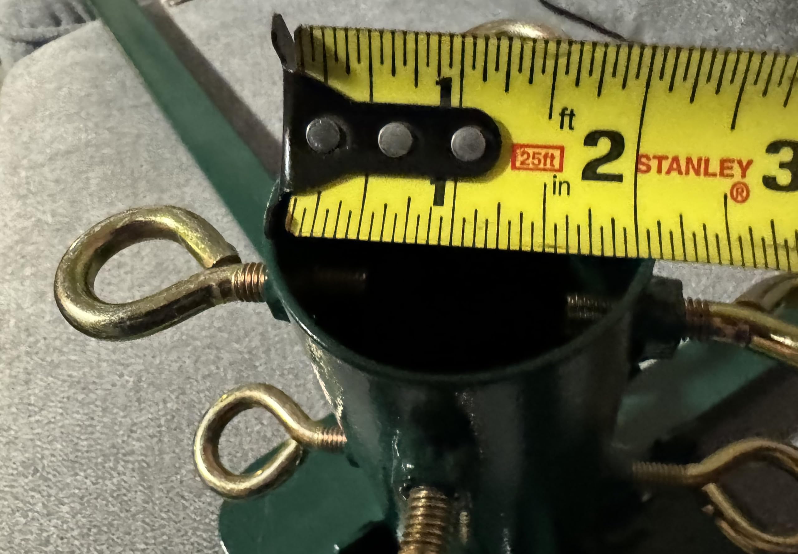 Goliath welded base closeup showing reinforced steel for heavy loads