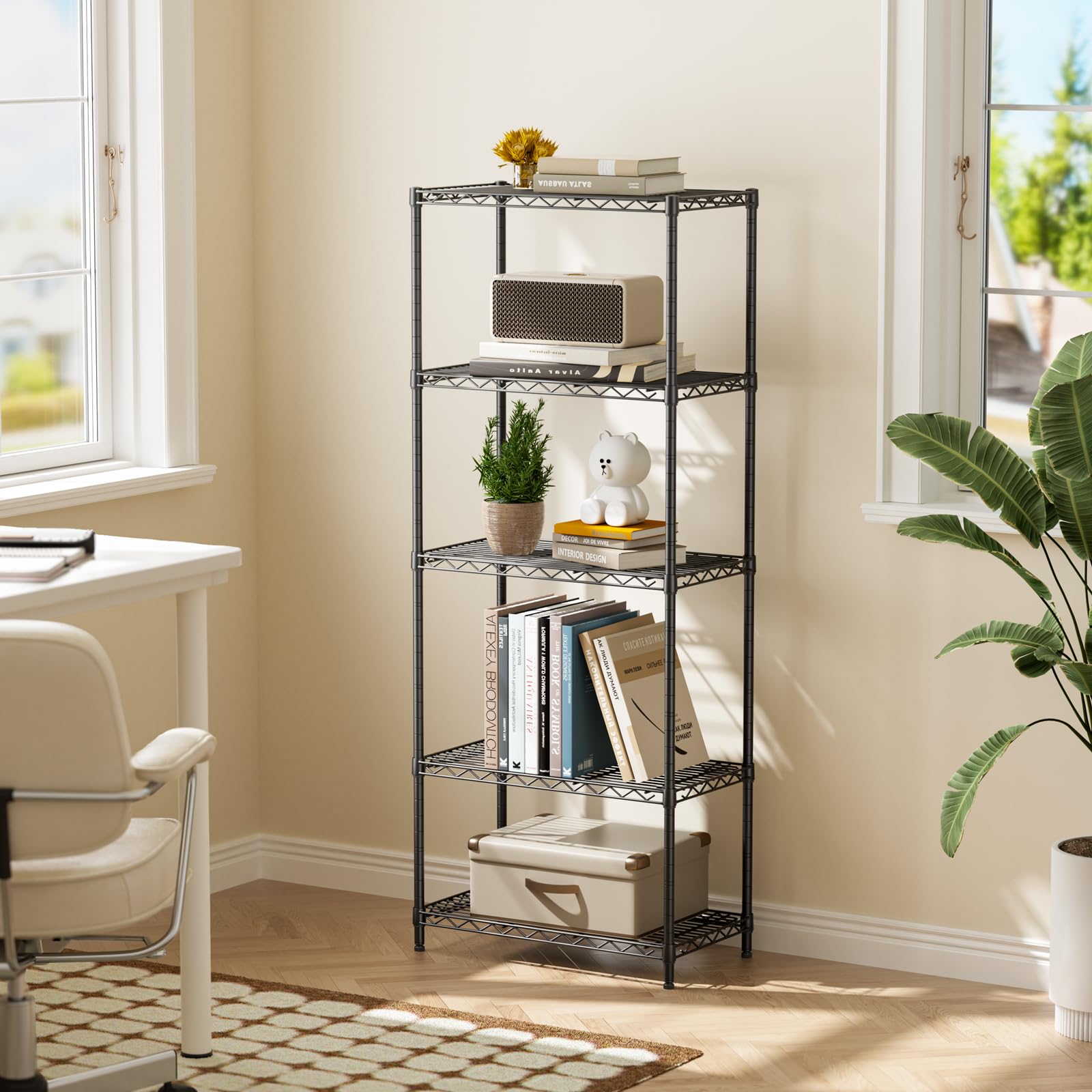 Golpart close-up of wire shelf detail highlighting corrosion-resistant finish