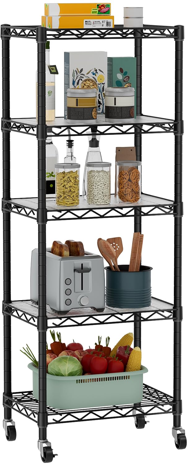 Golpart front overview showing compact metal shelving and mobility benefit
