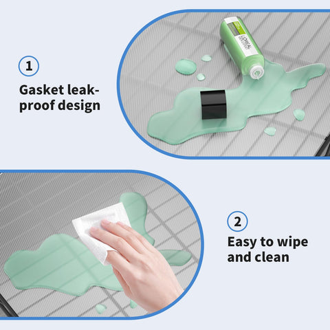 Golpart caster wheels and leveling feet closeup for easy repositioning