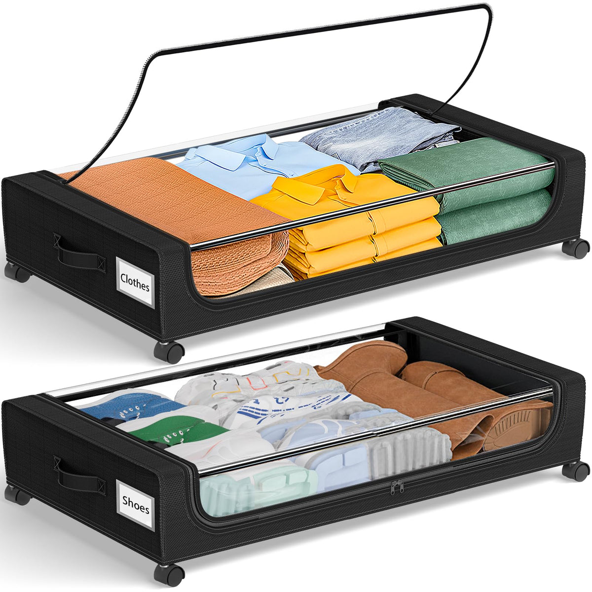 GoMaihe front view showing neat black storage pack and easy-access benefit