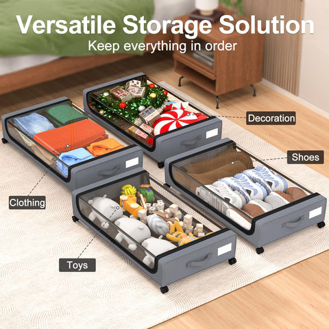 GoMaihe storage slid under bed in bedroom to maximize floor space