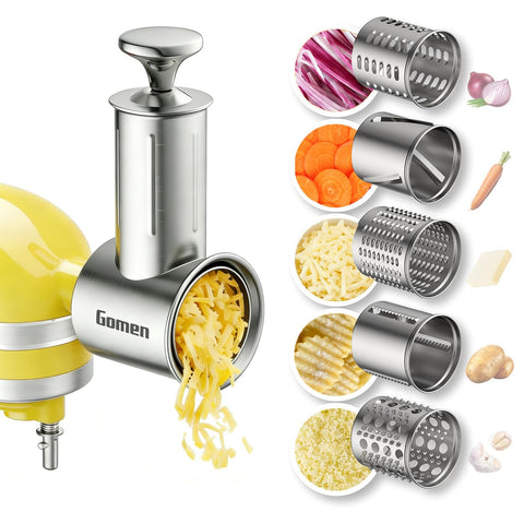 Gomen front view of attachment showing all-metal housing and sturdy design benefit durability