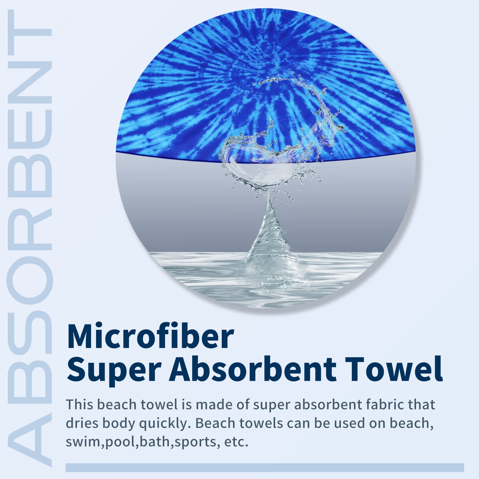 Gomust towel next to a water bottle illustrating scale and generous coverage