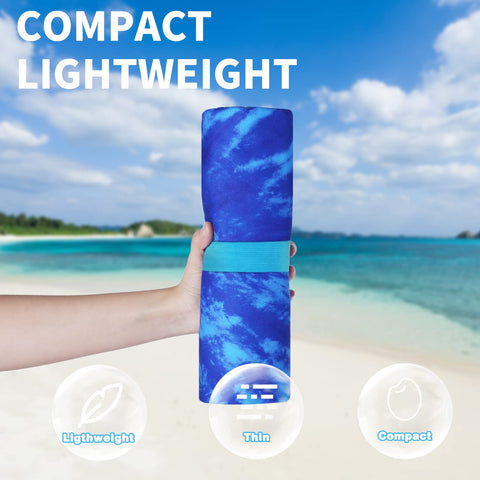Gomust towel neatly folded inside included bag for compact travel and storage