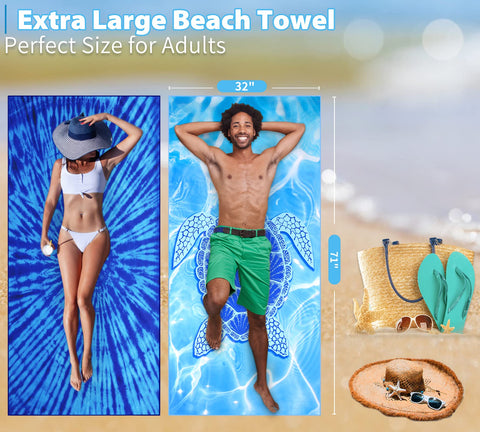 Gomust towel laid on sand demonstrating sand-shedding and easy shake-off benefit
