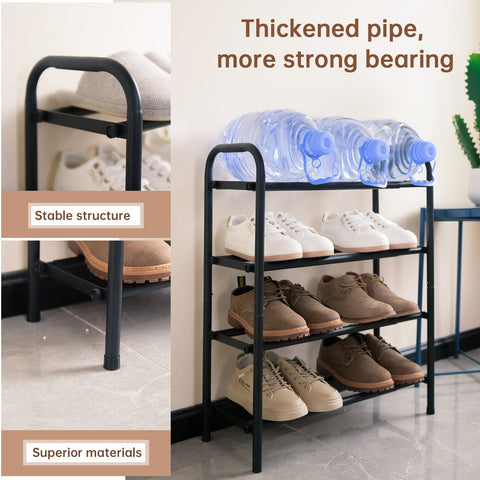 Gonfoam arch handle feature used to move rack for quick repositioning