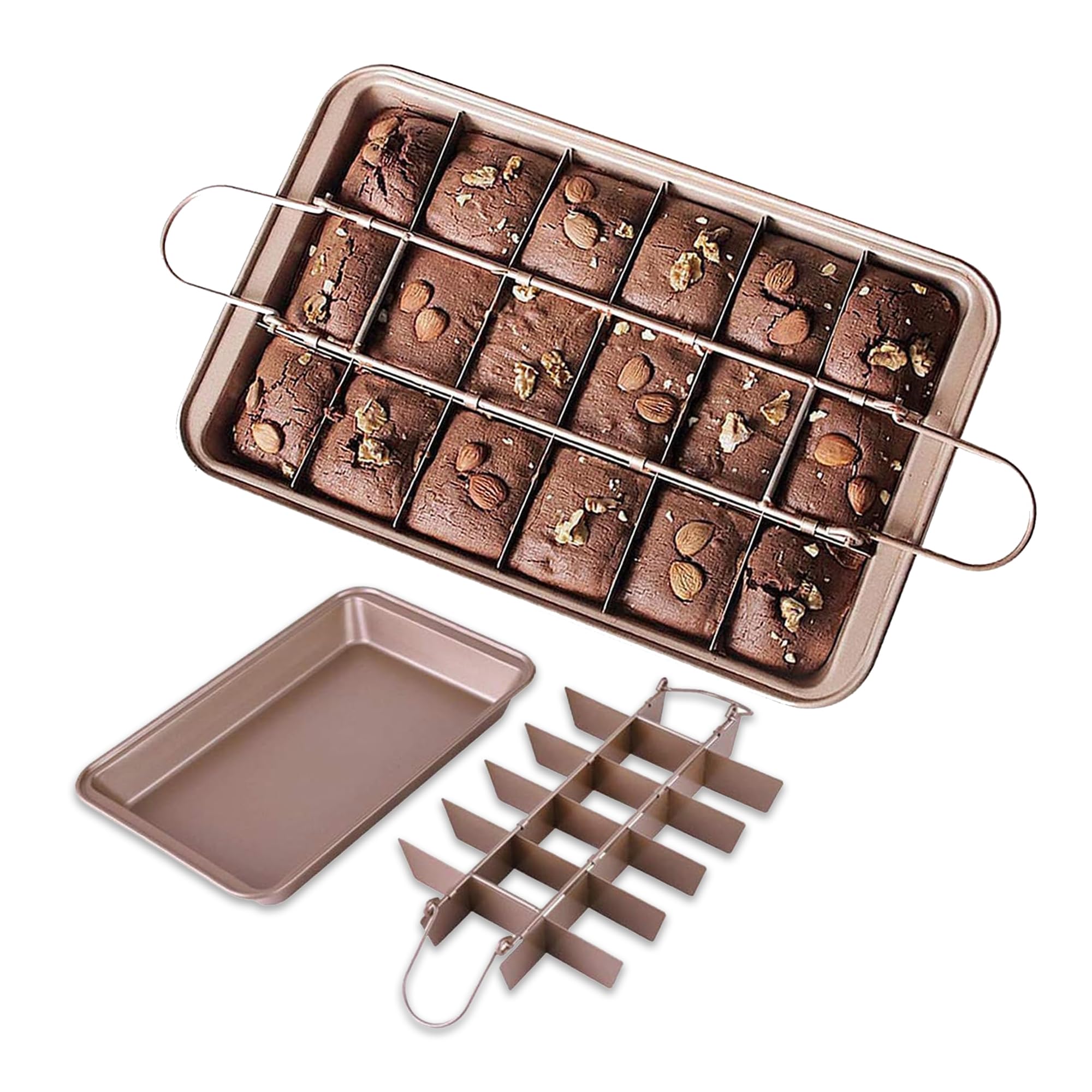 Good Dee's close-up of metal divider highlighting precise square formation