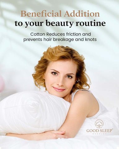 Good Sleep Bedding pillowcase fitted on a standard pillow for smooth fit