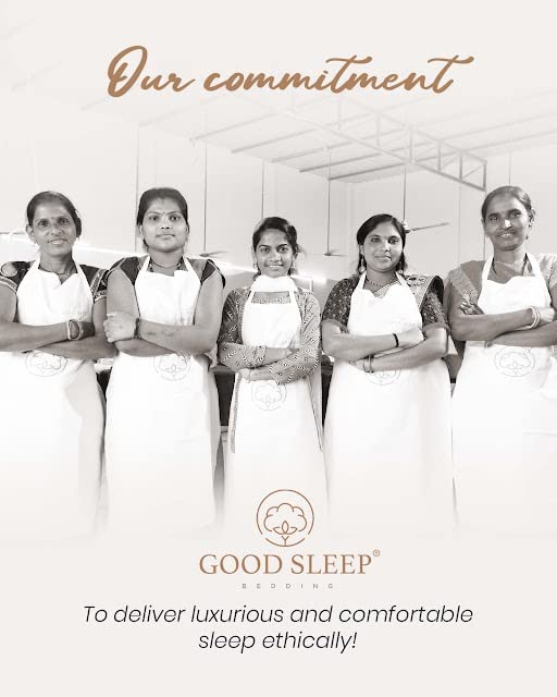 Good Sleep Bedding washing care label and fabric showing laundering guidance and maintained softness benefit