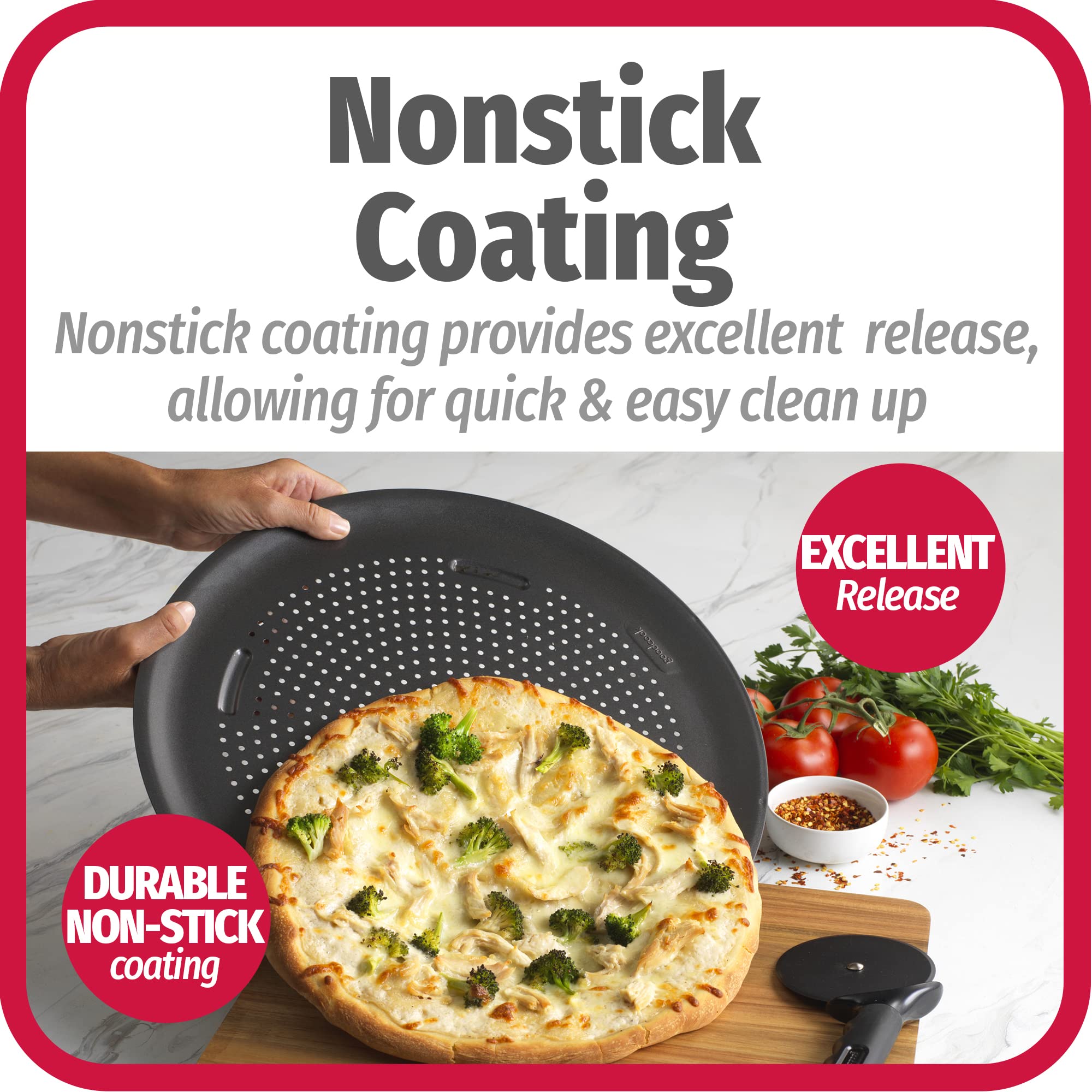 GoodCook cutting guides on pan surface for accurate even slices
