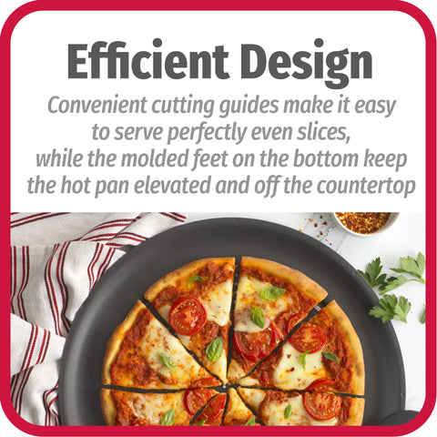 GoodCook molded feet lifting hot pan to protect countertops and improve cooling
