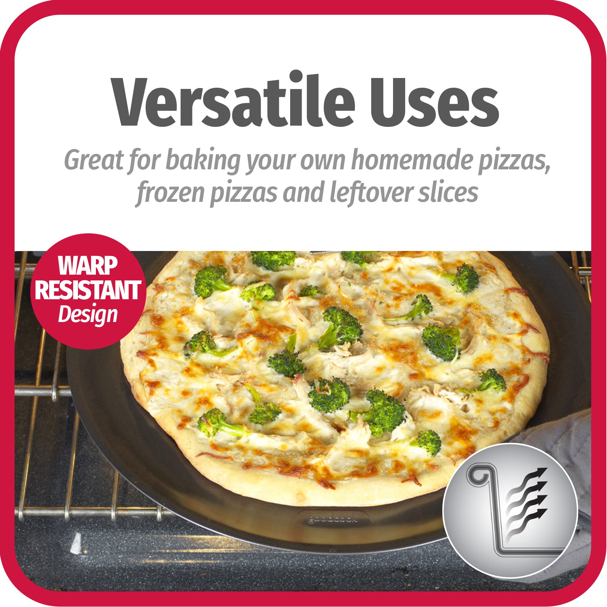 GoodCook detail of nonstick carbon-steel surface for easy food release