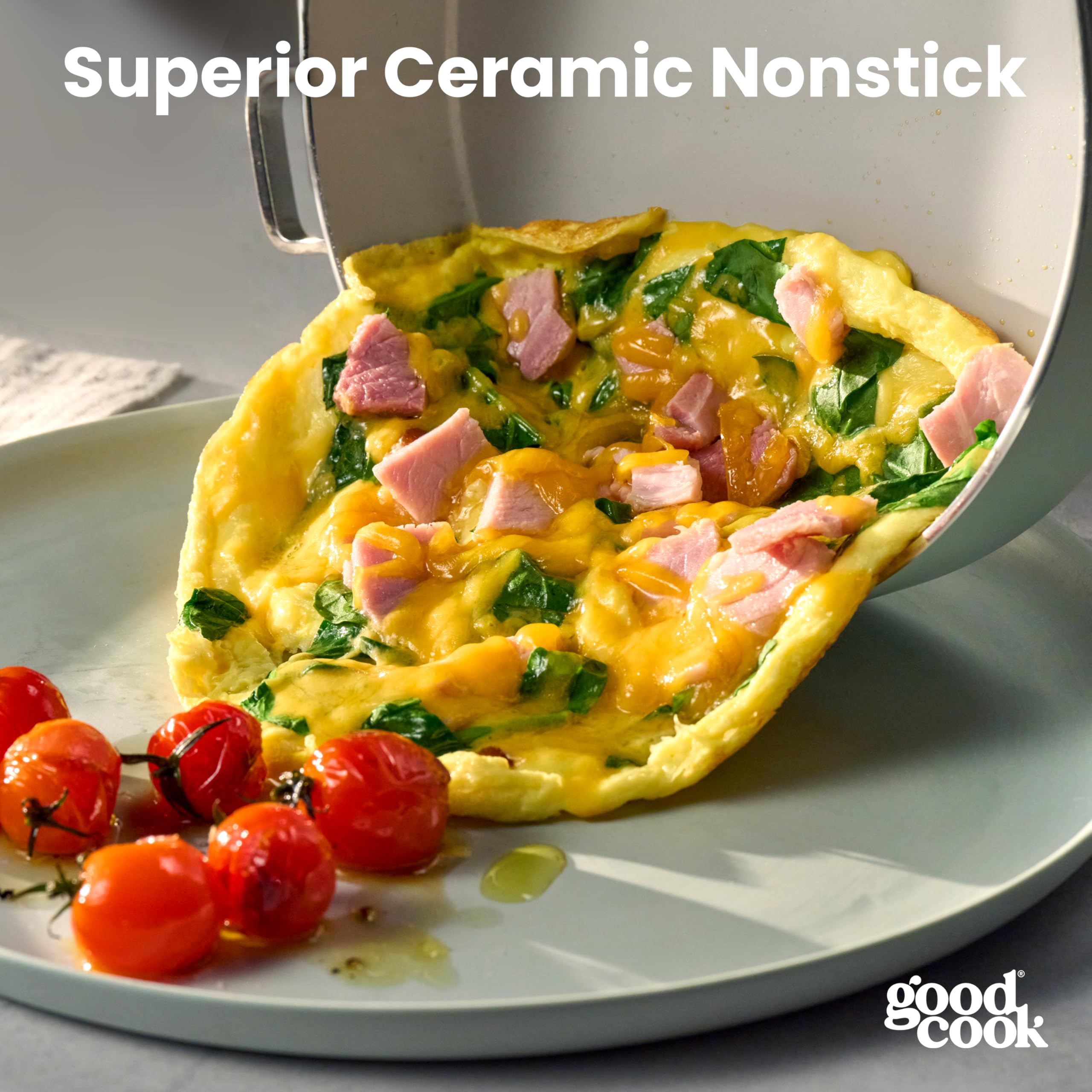 GoodCook felt pan protectors with stacked pans showing safe space-saving storage