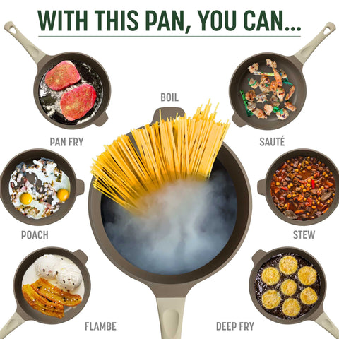 Goodful close-up on ceramic nonstick surface highlighting easy food release