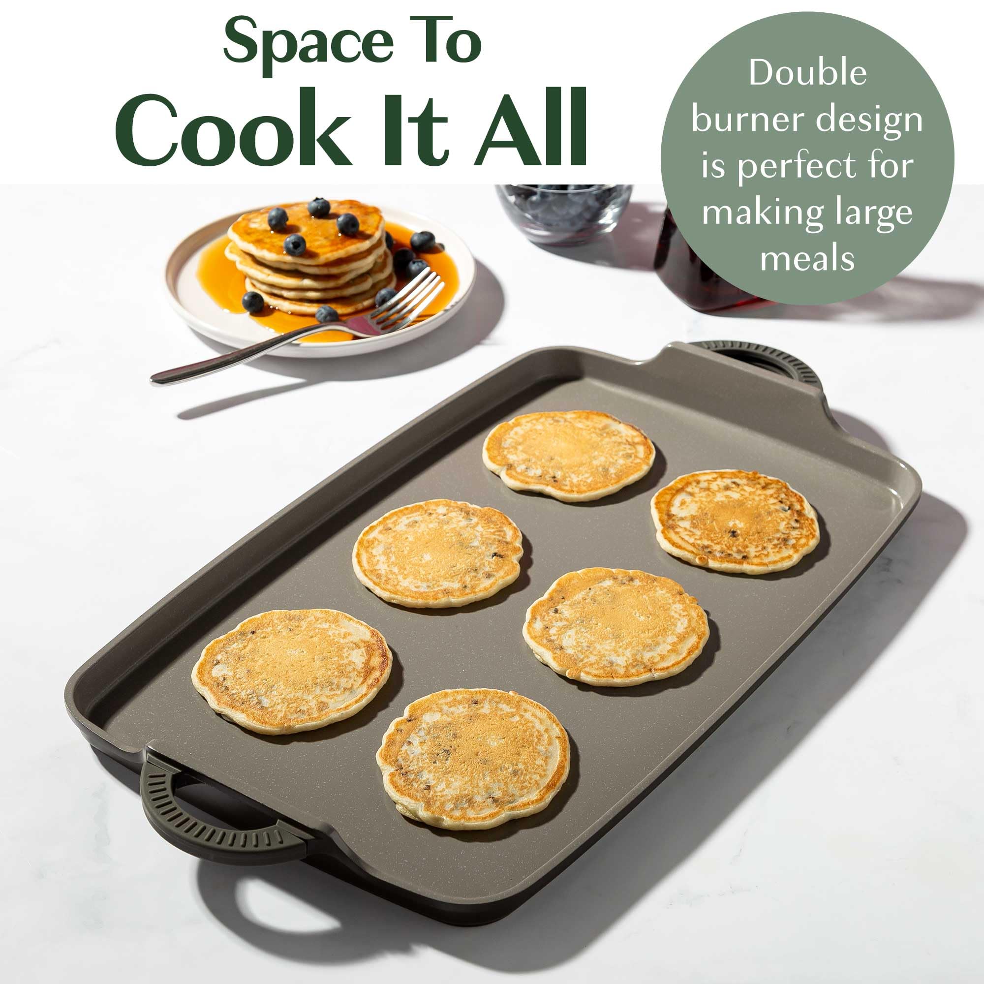 Goodful griddle with reversible silicone baking mat demonstrating nonstick baking convenience