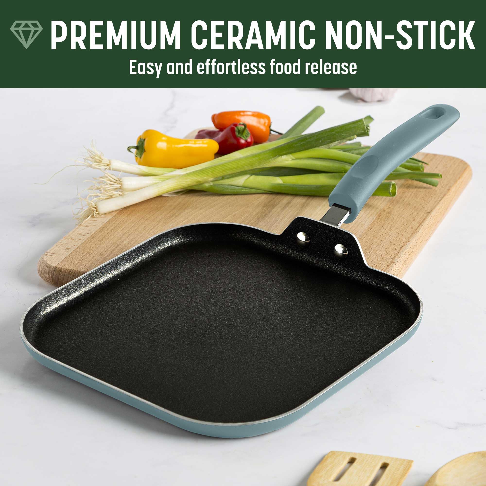 Goodful tempered glass lid detail showing visibility and heat retention for safer cooking