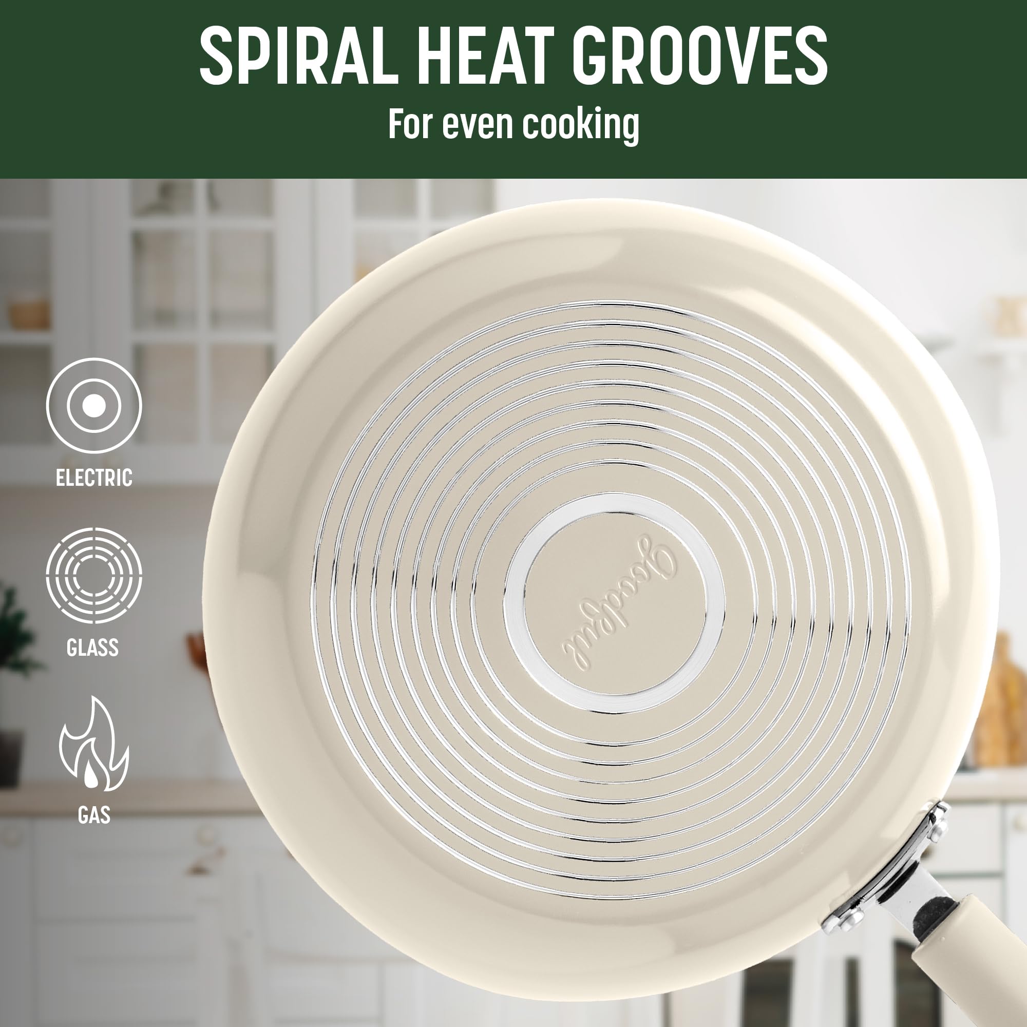Goodful tempered glass lids stacked so you can monitor cooking without heat loss
