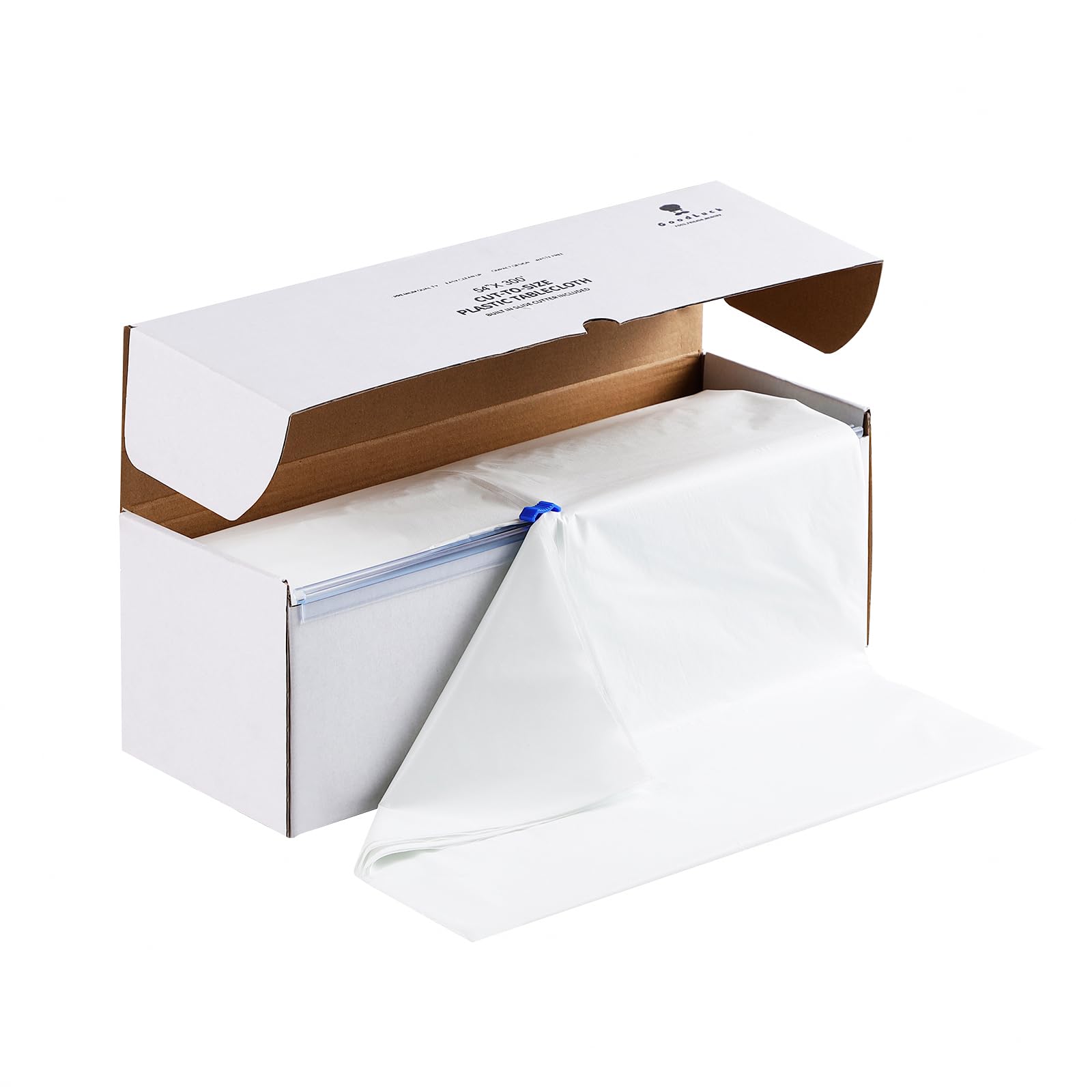 Goodluck front view of roll and cutter box showing easy dispensing and protection