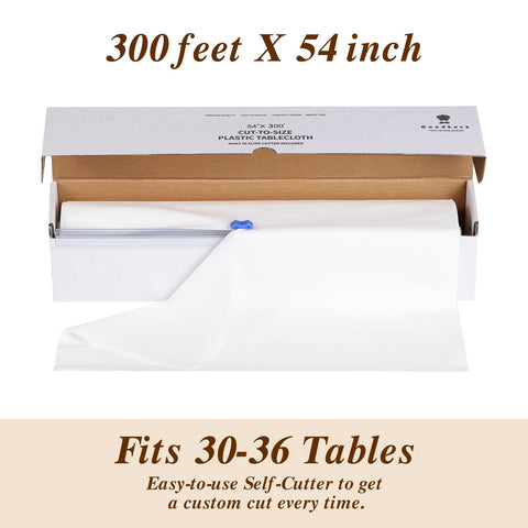 Goodluck covering a banquet table for quick setup and waterproof protection