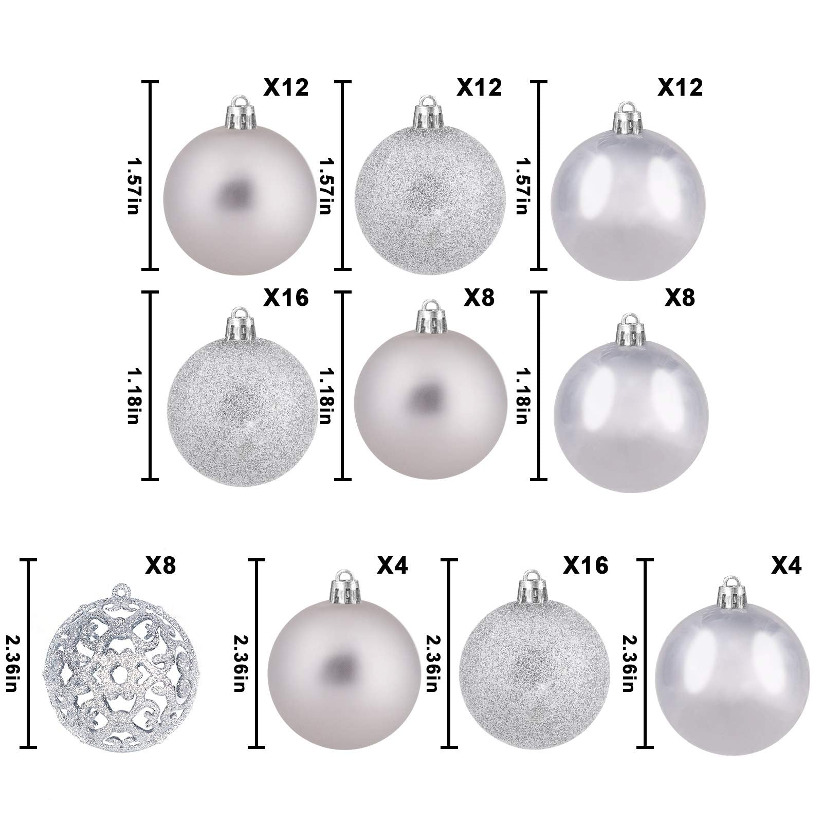 GOODLYGHTS hollow silver ornament side view demonstrating lightweight design and reflective interior