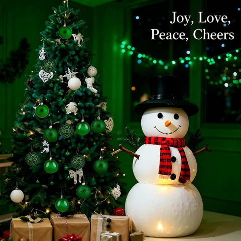 GOODLYGHTS ornaments on tree showing three sizes for balanced decorating