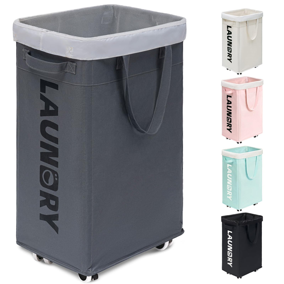 Goodpick front view packed hamper showing roomy capacity and mobility
