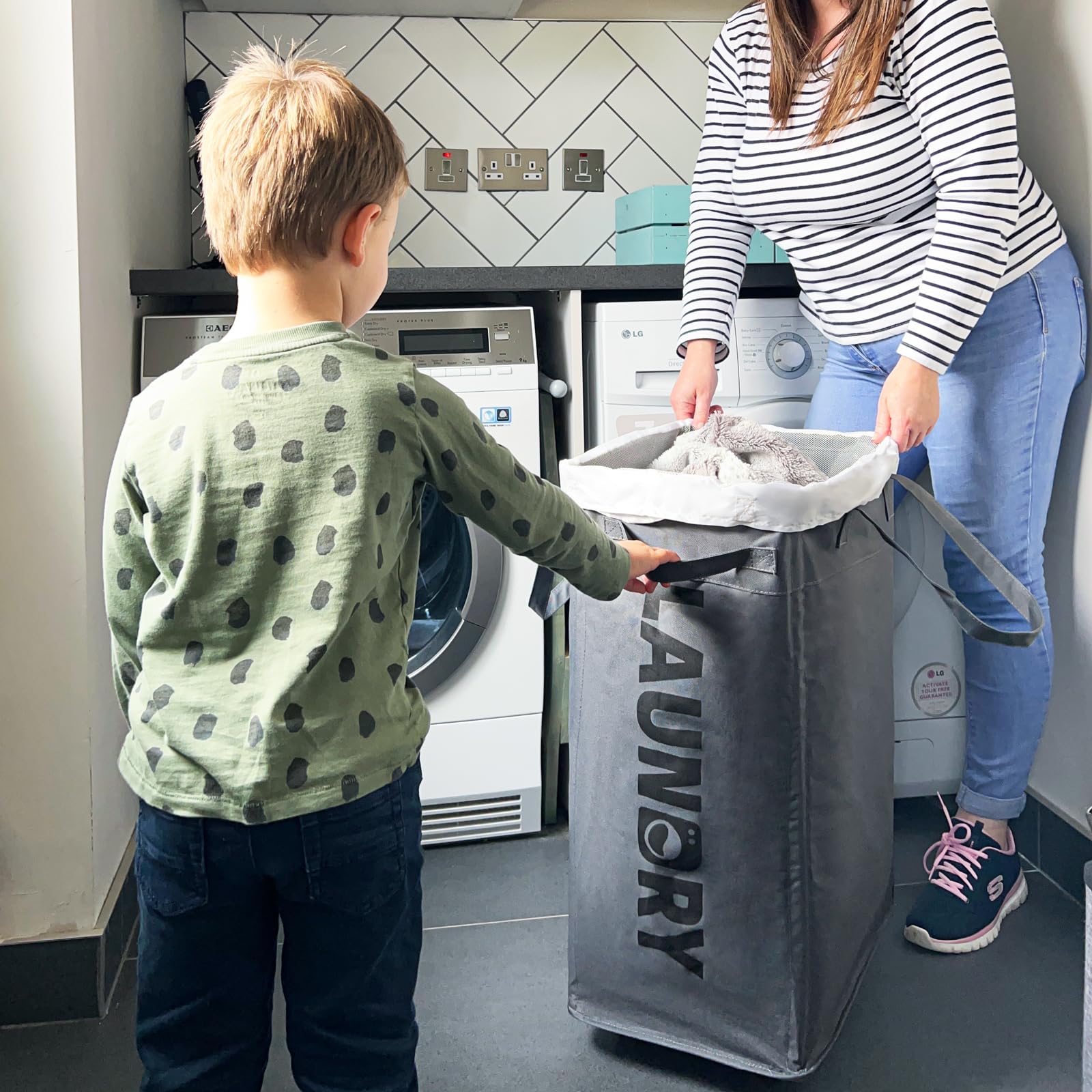 Goodpick loading clothes from top for quick sorting and easy access